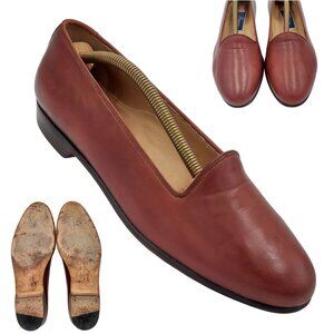 Vintage Bragano Cole Haan Italy Men 8M Brown Calfskin Classic Loafers Dress Shoe